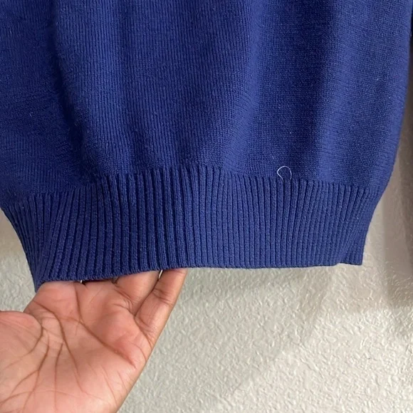 Ports 1961 Women’s Blue Long Sleeve Cowl neck Sweater Size Medium Wool - Picture 5 of 11